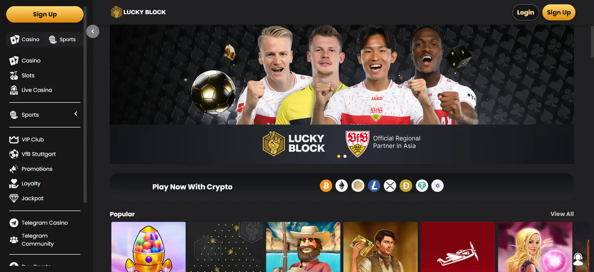 lucky block crypto casino site in India